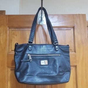 Stone Mountain Black Leather Purse